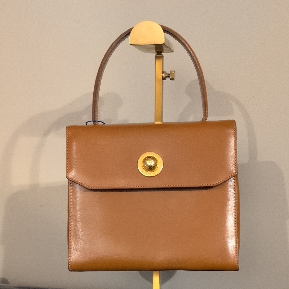 Celine Tan Shoulder Bag with Gold Hardware